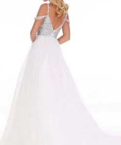 Ashley Lauren - 1991 Embellished Off Shoulder Ballgown