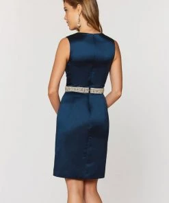 Ashley Lauren - 4048 Pearl & Rhinestone Belted Cocktail Dress 9 Ashley Lauren - 4048 Pearl & Rhinestone Belted Cocktail Dress