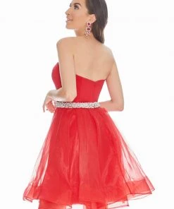 Ashley Lauren - 4077 Bedazzled Strapless Sweetheart A-line Dress