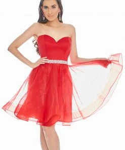 Ashley Lauren - 4077 Bedazzled Strapless Sweetheart A-line Dress