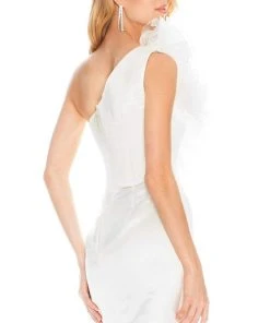 Ashley Lauren - 4170 One Shoulder Ruffled Sheath Dress 8 Ashley Lauren - 4170 One Shoulder Ruffled Sheath Dress