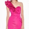 Ashley Lauren - 4172 Ruffled One Shoulder Fitted Dress