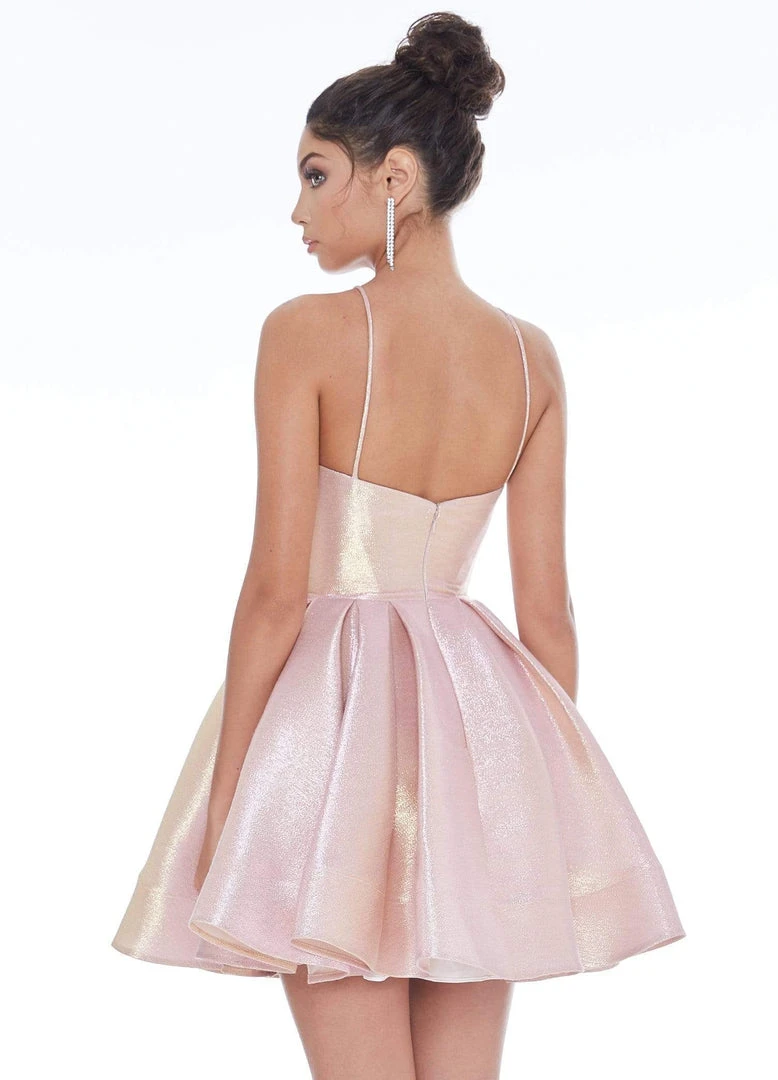 Ashley Lauren - 4204 Metallic Halter Neck Cocktail Dress 4 Ashley Lauren - 4204 Metallic Halter Neck Cocktail Dress