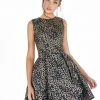 Ashley Lauren - 4210 Jewel Neck Leopard Print A-line Dress 2 Ashley Lauren - 4210 Jewel Neck Leopard Print A-line Dress