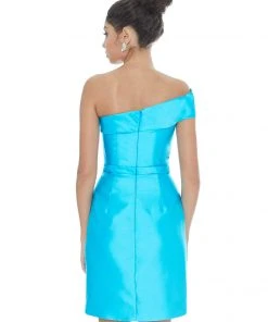 Ashley Lauren - 4215 One Shoulder Column Cocktail Dress