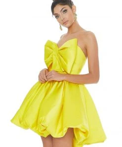Ashley Lauren - 4218 Bowed Strapless A-Line Cocktail Dress 14 Ashley Lauren - 4218 Bowed Strapless A-Line Cocktail Dress