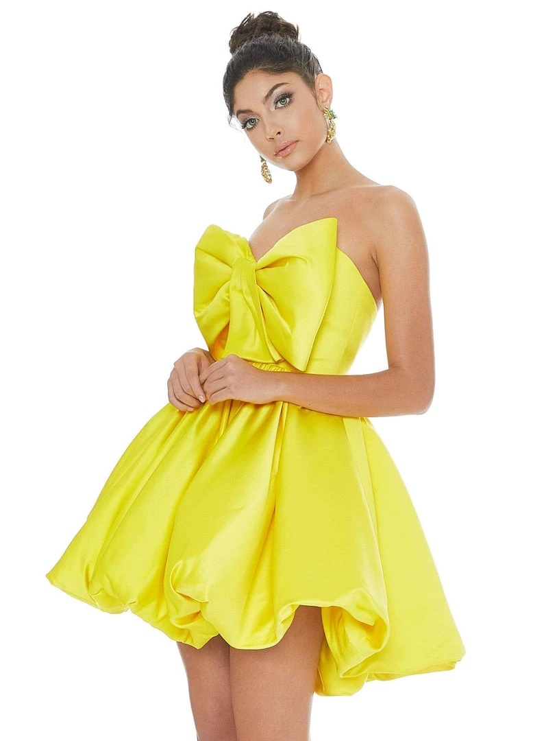 Ashley Lauren - 4218 Bowed Strapless A-Line Cocktail Dress 7 Ashley Lauren - 4218 Bowed Strapless A-Line Cocktail Dress