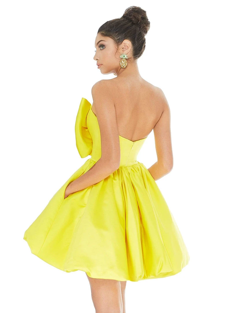 Ashley Lauren - 4218 Bowed Strapless A-Line Cocktail Dress 9 Ashley Lauren - 4218 Bowed Strapless A-Line Cocktail Dress