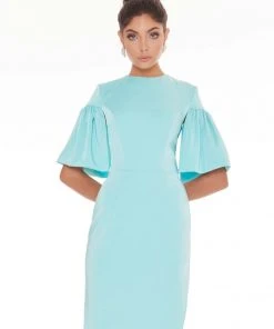 Ashley Lauren - 4226 Flowy Sleeve Fitted Crepe Cocktail Dress