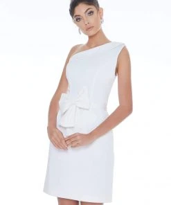 Ashley Lauren - 4229 One Shoulder Bow Cocktail Dress