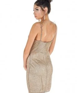 Ashley Lauren - 4246 Fully Beaded V-neck Fitted Dress 22 Ashley Lauren - 4246 Fully Beaded V-neck Fitted Dress