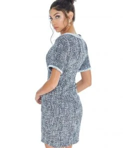 Ashley Lauren - 4279 Pearl Beaded Jewel Neck Fitted Dress