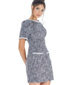 Ashley Lauren - 4279 Pearl Beaded Jewel Neck Fitted Dress