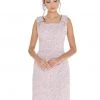 Ashley Lauren - 4280 Square Neck Tweed Fitted Dress 1 Ashley Lauren - 4280 Square Neck Tweed Fitted Dress