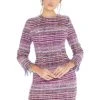 Ashley Lauren - 4283 Quarter Length Sleeve Tweed Fringe Dress 2 Ashley Lauren - 4283 Quarter Length Sleeve Tweed Fringe Dress