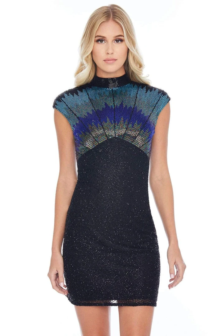 Ashley Lauren - 4305 Embellished High Neck Sheath Dress 3 Ashley Lauren - 4305 Embellished High Neck Sheath Dress