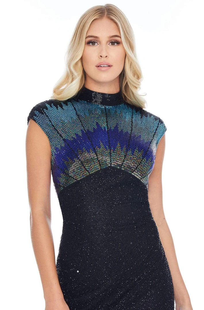 Ashley Lauren - 4305 Embellished High Neck Sheath Dress 5 Ashley Lauren - 4305 Embellished High Neck Sheath Dress