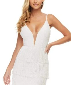 Ashley Lauren - 4419 Plunging V-Neck Sheath Dress 22 Ashley Lauren - 4419 Plunging V-Neck Sheath Dress