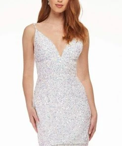 Ashley Lauren - 4436 Plunging V-Neck Empire Sheath Dress 13 Ashley Lauren - 4436 Plunging V-Neck Empire Sheath Dress