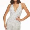 Ashley Lauren - 4439 Sequined Fringed Sexy Romper 2 Ashley Lauren - 4439 Sequined Fringed Sexy Romper