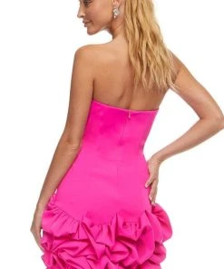 Ashley Lauren - 4443 Strapless Minimal Ruffled Short Dress