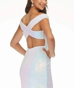 Ashley Lauren - 4445 Off Shoulder Sheath Cocktail Dress 16 Ashley Lauren - 4445 Off Shoulder Sheath Cocktail Dress