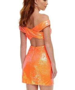 Ashley Lauren - 4445 Off Shoulder Sheath Cocktail Dress 12 Ashley Lauren - 4445 Off Shoulder Sheath Cocktail Dress