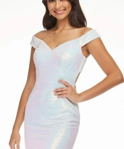 Ashley Lauren - 4445 Off Shoulder Sheath Cocktail Dress 14 Ashley Lauren - 4445 Off Shoulder Sheath Cocktail Dress