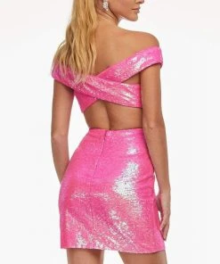 Ashley Lauren - 4445 Off Shoulder Sheath Cocktail Dress 17 Ashley Lauren - 4445 Off Shoulder Sheath Cocktail Dress