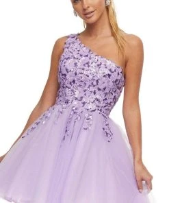 Ashley Lauren - 4453 Sequin Appliques A-Line Cocktail Dress