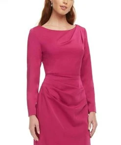 Ashley Lauren - 4458 Bateau Ruched Short Dress