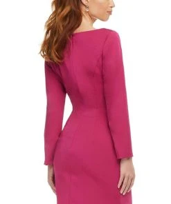 Ashley Lauren - 4458 Bateau Ruched Short Dress 8 Ashley Lauren - 4458 Bateau Ruched Short Dress