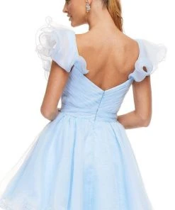 Ashley Lauren - 4464 Ruffled Plunging V-Neck Cocktail Dress 15 Ashley Lauren - 4464 Ruffled Plunging V-Neck Cocktail Dress