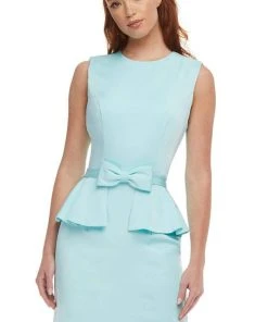 Ashley Lauren - 4475 Sleeveless Peplum Fitted Short Dress