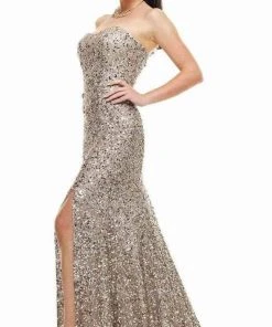 SCALA BG Haute - E01015 Strapless Sweetheart Sheath Dress