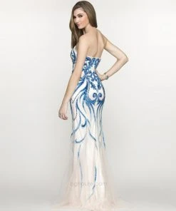 SCALA BG Haute - G3306 Dress In Ivory And Royal