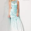 SCALA BG Haute - G3311 Dress In White And Aqua 2 SCALA BG Haute - G3311 Dress In White And Aqua