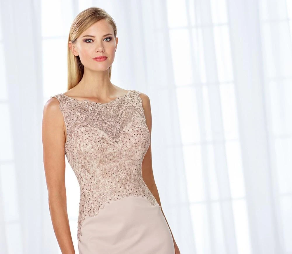 Cameron Blake By Mon Cheri Cameron Blake - 118684 Shimmering Bateau Beaded Lace Jersey Gown 7 Cameron Blake By Mon Cheri Cameron Blake - 118684 Shimmering Bateau Beaded Lace Jersey Gown