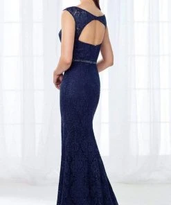 Cameron Blake By Mon Cheri Cameron Blake - 118687 Bateau Neck Lace Fitted Gown 6 Cameron Blake By Mon Cheri Cameron Blake - 118687 Bateau Neck Lace Fitted Gown