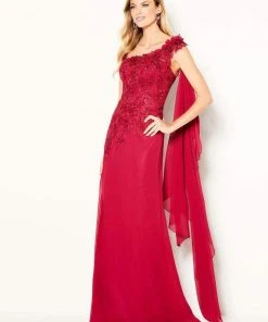 Cameron Blake By Mon Cheri - 219687 Floral Appliqued Asymmetrical Sheath Dress 13 Cameron Blake By Mon Cheri - 219687 Floral Appliqued Asymmetrical Sheath Dress