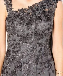 Cameron Blake By Mon Cheri - 219687 Floral Appliqued Asymmetrical Sheath Dress 12 Cameron Blake By Mon Cheri - 219687 Floral Appliqued Asymmetrical Sheath Dress