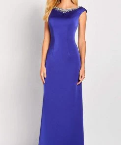 Cameron Blake By Mon Cheri - 119647 Beaded Bateau Neck Sheath Gown 9 Cameron Blake By Mon Cheri - 119647 Beaded Bateau Neck Sheath Gown