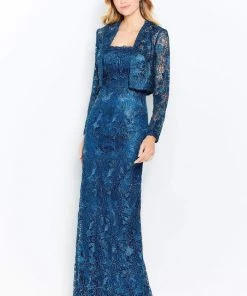 Cameron Blake By Mon Cheri - 120602 Allover Lace Sheath Dress