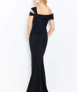 Cameron Blake By Mon Cheri - 120604 Asymmetrical Seamed Evening Dress