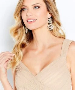 Cameron Blake By Mon Cheri - 120605 V-Neck Sheath Evening Dress 11 Cameron Blake By Mon Cheri - 120605 V-Neck Sheath Evening Dress