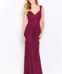 Cameron Blake By Mon Cheri - 120605 V-Neck Sheath Evening Dress 12 Cameron Blake By Mon Cheri - 120605 V-Neck Sheath Evening Dress