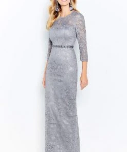 Cameron Blake By Mon Cheri - 120610 Stone Embellished Column Dress