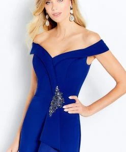 Cameron Blake By Mon Cheri - 120614W Off-Shoulder Column Dress 11 Cameron Blake By Mon Cheri - 120614W Off-Shoulder Column Dress