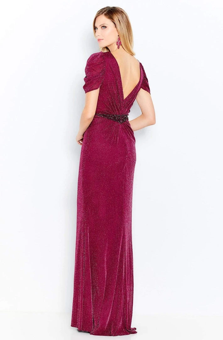 Cameron Blake By Mon Cheri - 120615 Shimmer Jersey V Neck Sheath Dress 4 Cameron Blake By Mon Cheri - 120615 Shimmer Jersey V Neck Sheath Dress