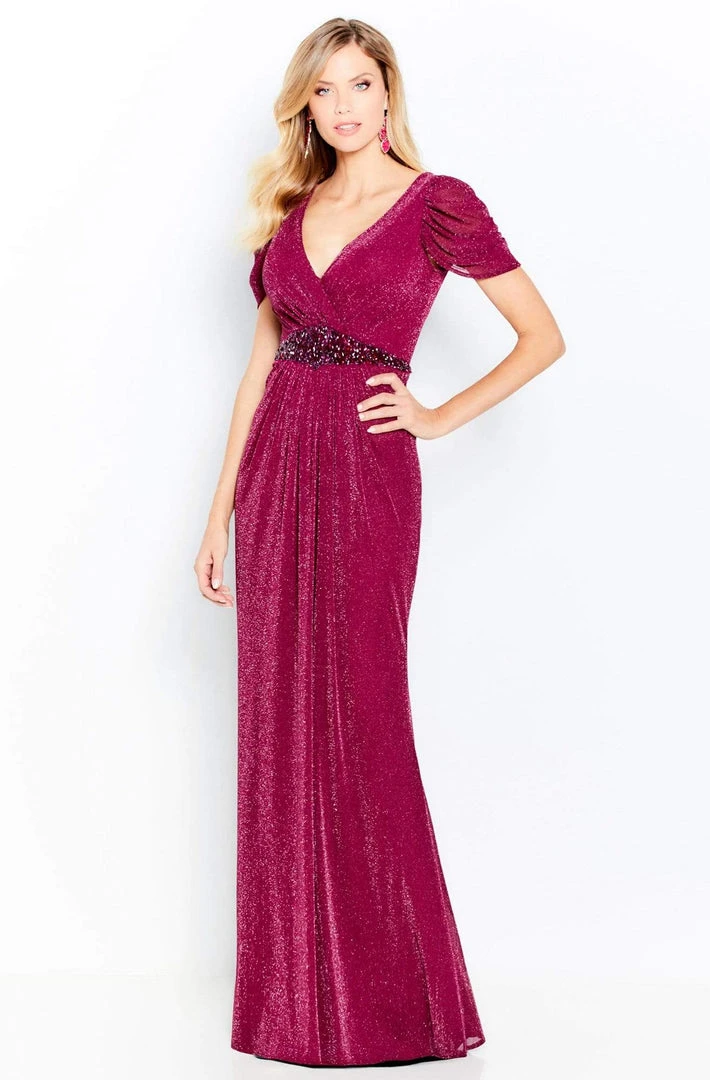 Cameron Blake By Mon Cheri - 120615 Shimmer Jersey V Neck Sheath Dress 3 Cameron Blake By Mon Cheri - 120615 Shimmer Jersey V Neck Sheath Dress